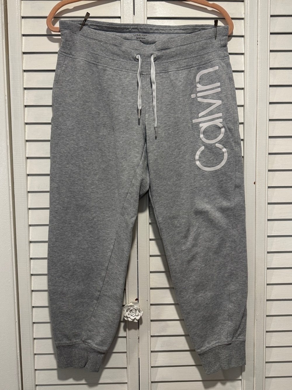 Calvin Klein Women’s Heather Gray Logo Joggers